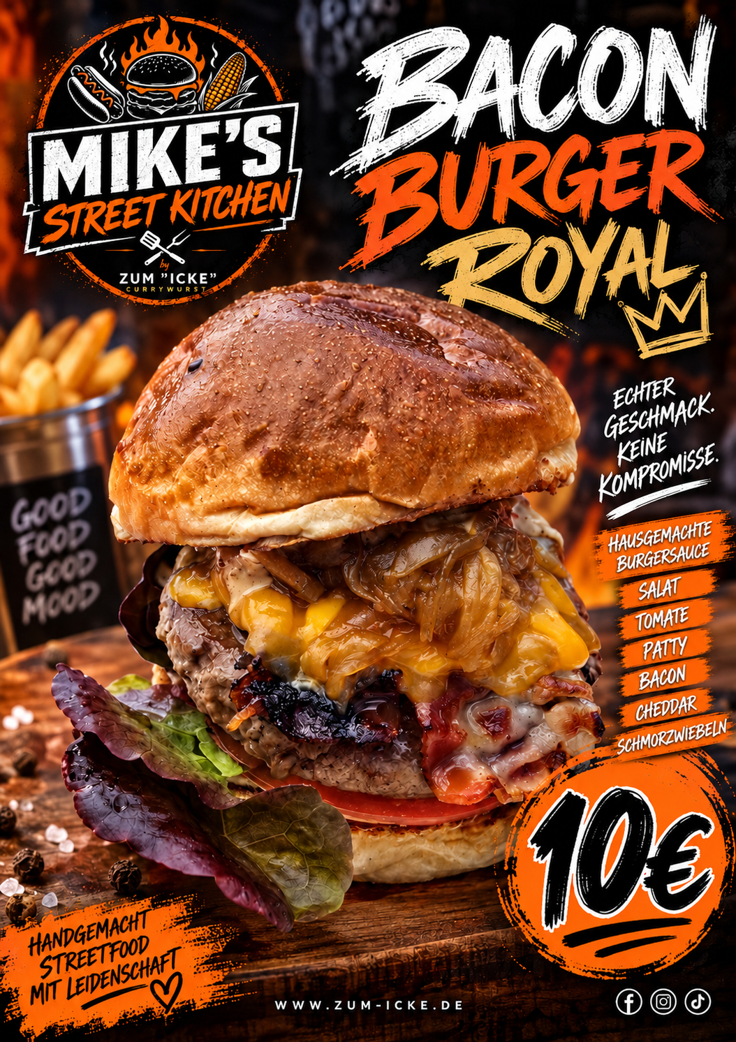 Bacon Burger Royal – 10 Euro