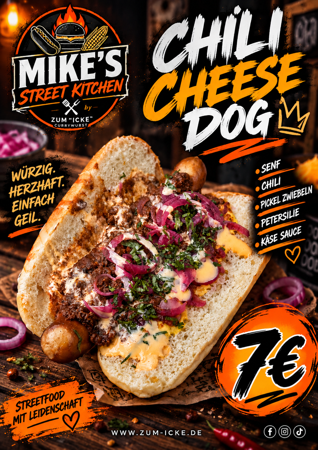 Chili Cheese Dog – 7 Euro
