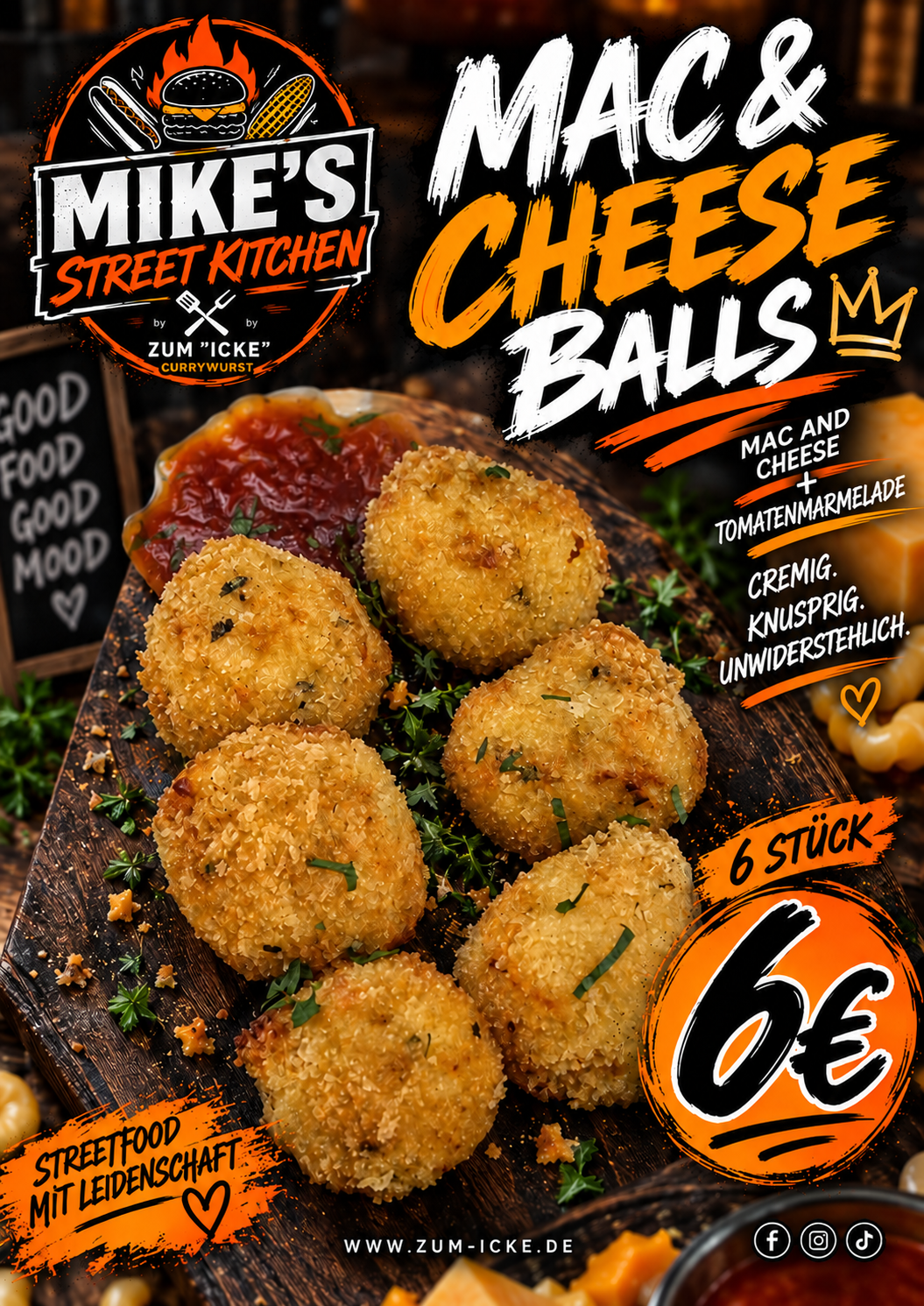 Mac and Cheese Balls – 6 Euro
